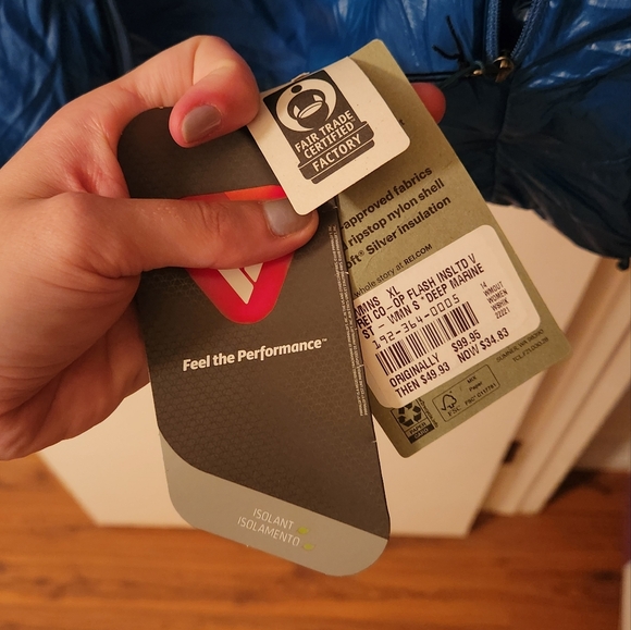 REI Women's Flash Insulated Vest Blue XL - Picture 3 of 6